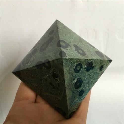 Natural Pretty Peacock Rock quartz Crystal Pyramid Healing