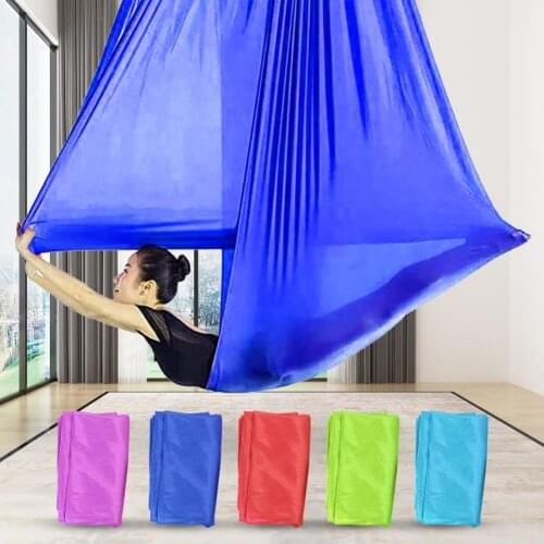 Nylon Elastic Aerial Yoga Hammock Flying Swing Latest Multifunction Anti-gravity Yoga Belts for Training Yoga Belt Fitness