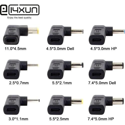 1PCS PD Spoof Adapter Plug Converter USB Type C Female to 3.5*1.35mm 4.0*1.7mm 5.0*3.0mm Male Laptop DC Power Jack Connector