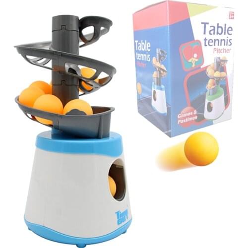 Table Tennis Robot Machine For Kids Child Ping Pong Game Training Practice Portable Free 10pcs Balls