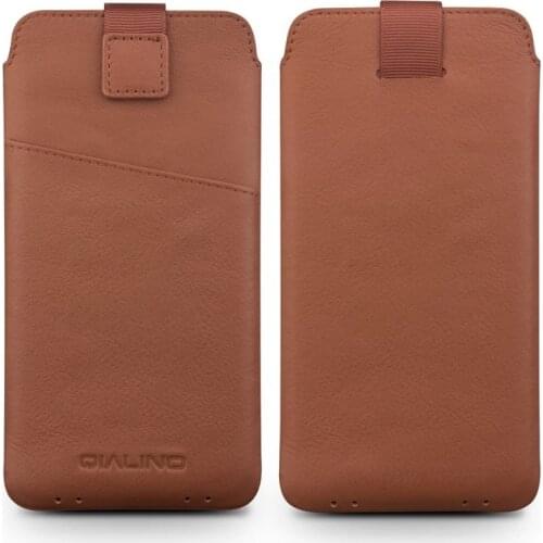 QIALINO Genuine Leather Bag Case for Huawei P20 Pro Business Style Pure Handmade Holster with Card Slot Phone Cover for 6.1 inch