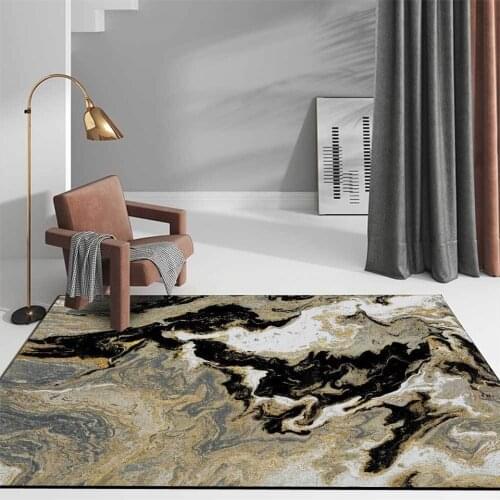 Nordic Abstract Black Seawater Printed Luxury Carpet Living Room Washable Bathroom Mat Anti-slip Custom Carpet Bedroom Rug