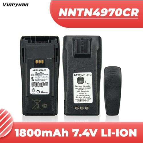 NNTN4970CR Replacement Battery 1800mAh Li-on Battery for Motorola CP040 CP140 CP150 CP160 PR400 EP450 XiR P3688 Battery