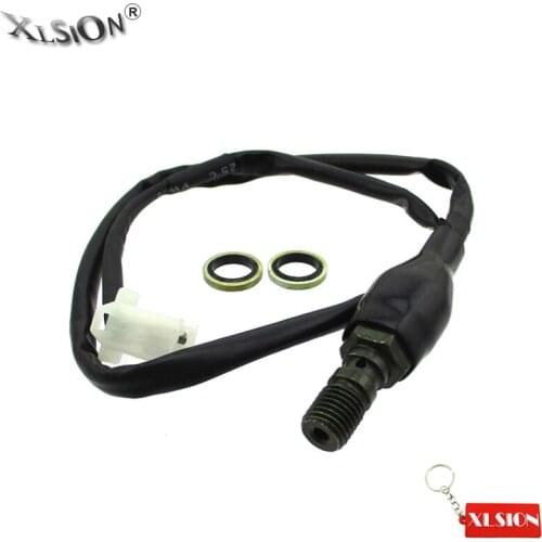 XLSION Replacement Female Plug Motorcycle ATV Rear Hydraulic Pressure Brake Light Switch Banjo Cable 10x1.25mm