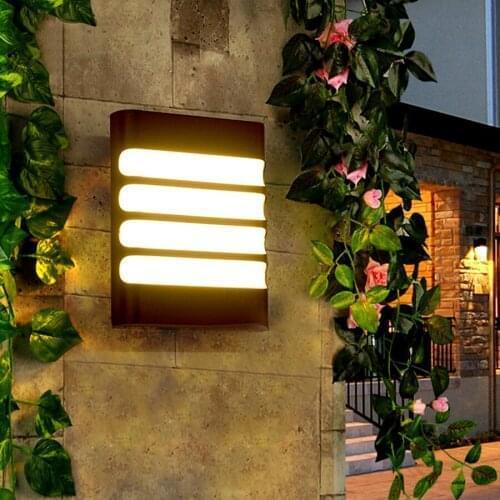 BEIAIDI 12W Nordic Surface Mounted Led Wall Lamp Outdoor Garden Porch Light Waterproof Villa Hotel Corridor Balcony Aisle Sconce