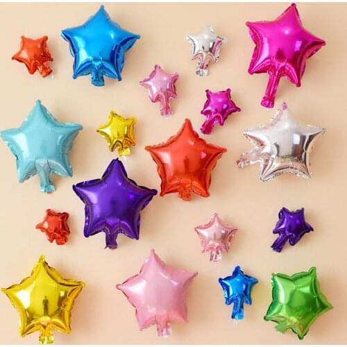 10pcs/lot 10inch rose gold Star Foil Balloons Wedding Birthday Party Backdrop Decor Air Inflatable Globo Child Gift Toy Supplies