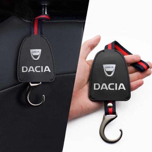 1/2PCS Car Decoration Accessories Car Seat Back Hooks Hanging Bag Rack For Dacia Duster Logan Sandero 2 Mcv Sandero Car Styling