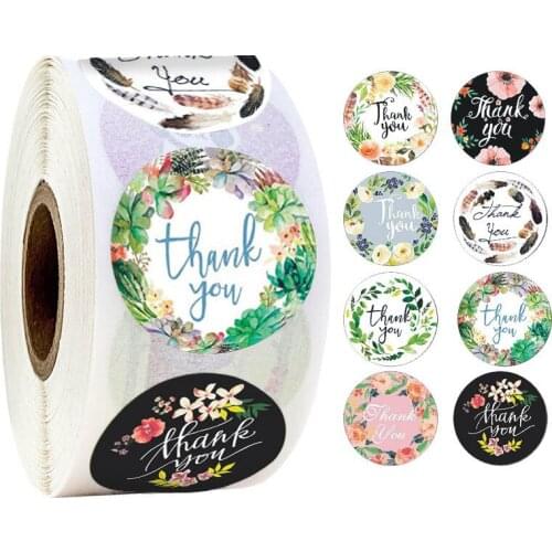 1 inch 50 Pcs Cute Flower Stickers Packing Bag Sticker Kids Rewarding Stickers Scrapbooking Decoration