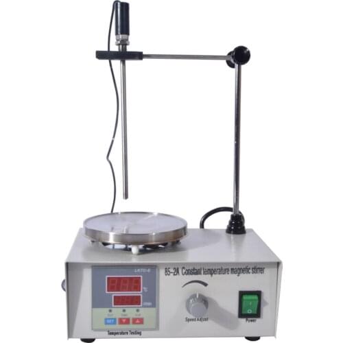 1PC 85-2A Lab Mixer Double digital display Heating Constant temperature Magnetic Stirrer 100-2000r/min 220V