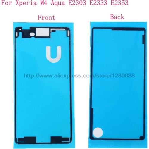 10Sets/20pcs CFYOUYI Front+Back Adhesive Glue Tape Sticker For Sony Xperia M4 Aqua LCD Housing Frame Back Battery Cover
