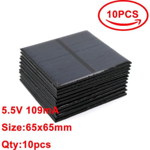 1pc X 0.6W 5.5V 90mA 0.5w 5V polycrystalline solar kits Panel small solar PV module for battery charger