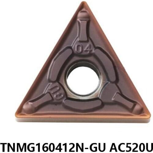 100% Original Carbide Cutting Inserts TNMG160412N-GU AC520U Turning Tools Lathe Cutter TNMG160412 N-GU TNMG 160412