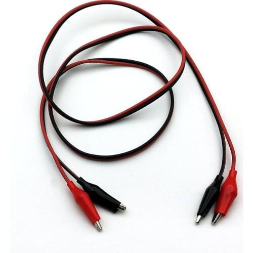 20set Dual Alligators Test Clip Lead Jumper about is length 1M Red + Black New