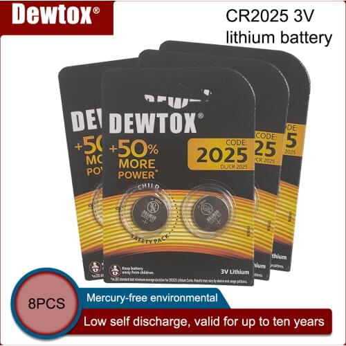 8PCS Original for DURACELL CR2025 Button Cell Battery 3V Lithium Batteries for Watch Toy Computer Calculator Control DLCR 2025