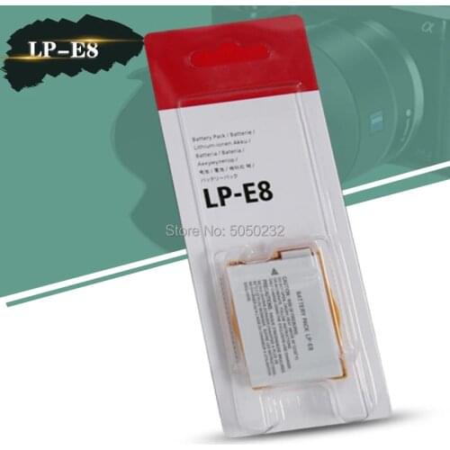 7.2v 1120mAh LP-E8 LP E8 LPE8 Camera Battery For Canon EOS 550D 600D 650D 700D Kiss X4 X5 X6i X7i Rebel T2i T3i T4i T5i
