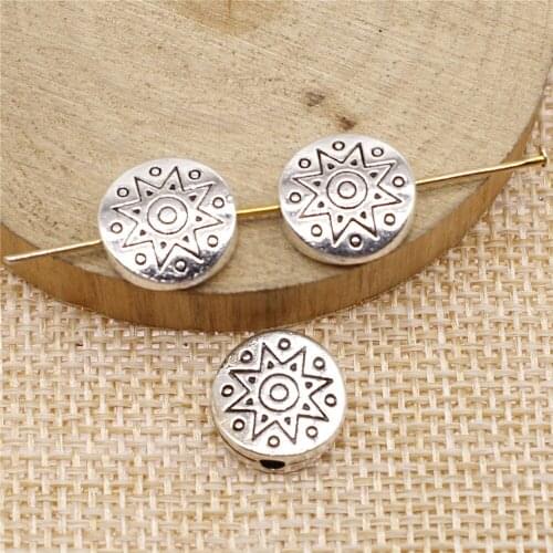 Free shipping 27pcs 12mm antique silver bead charms diy retro jewelry fit Earring keychain hair card pendant accessories
