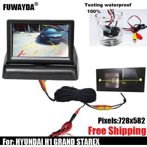 Free shipping!! SONY CCD Sensor Chip Special CAR REAR VIEW Mirror Image with Guide Line CAMERA FOR HYUNDAI H1 GRAND STAREX