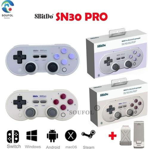 8Bitdo SN30 Pro Gamepad Bluetooth Wireless Controller for Nintendo Switch/ MacOS/ Android/ Raspberry Pi /Windows Motion Controls