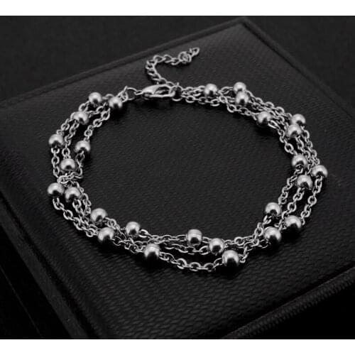 Oulai777 womens bracelet on hand wholesale stainless steel chain accessories bracelet for women gifts for woman beads bracelet