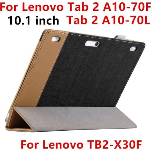 Case For Lenovo TAB 2 A10-30 A10-70F Protective Smart cover Leather Tablet A10-30F X30F TB2-X30M L 10.1inch PU Protector Sleeve