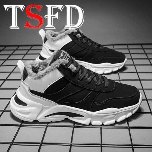 Designed Men Sports Shoes Winter Warm Plush Mens Sneakers Comfortable Walking Footwear Plus Size Outdoor Male Running Shoe Y3