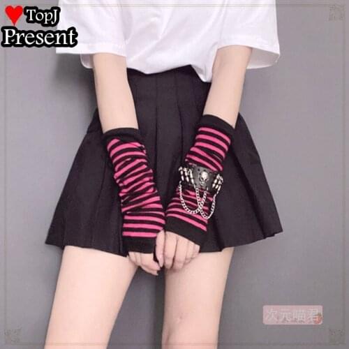 SWEET LILITA COSPLAY GIRL Long Fire Ninja Knitted Gloves Yamamoto Dark Mens And Womens Fashion Half Finger Sleeves Gloves
