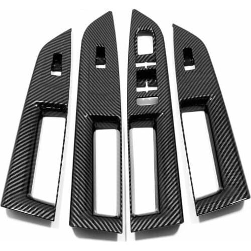 For Volkswagen VW Golf 8 MK8 2020 2021 Interior Window Lift Switch Panel Door Handle Trim Carbon Fiber ABS Car Styling