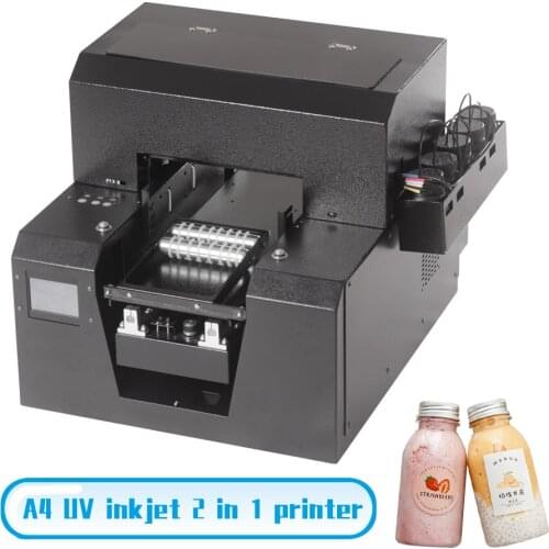 Two-in-one UV printer A4 small inkjet painting equipment private customized pattern printing for bottle/photo printing
