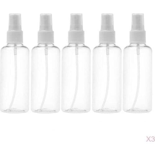 15x Mini Clear Spray Sprayer Bottle Cosmetic Perfumes Atomizer Bottles 100ML