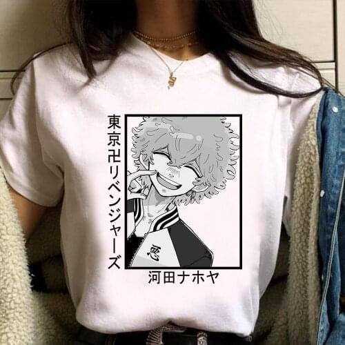 Kawaii Tokyo Revengers Anime Tshirt Men Harajuku Manga T-shirt Summer Casual Oversized Top Tees Male Cloth