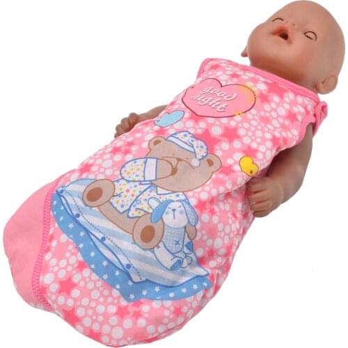 Toys Doll accessories 14-18 inch New born dolls American doll Cartoon sleeping bag Childs gift