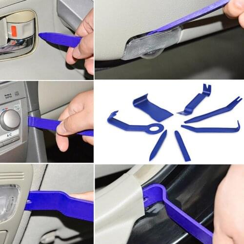 Car Radio Removal Tool 7Pcs Plastic Auto Car Radio Door Clip Trim Panel Dashboard Removal Pry Tools 2020