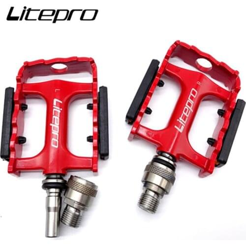Litepro Folding Bike Pedal 3 Sealed Bearing Bicycle Quick Release 412 Steel Axis Pedals for Brompton 3sixty