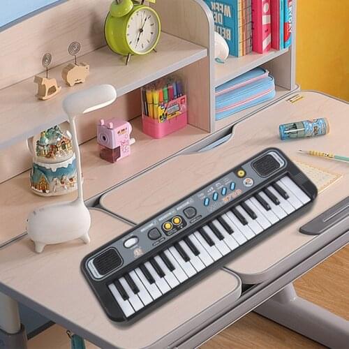 Multifunctional Mini Electronic Piano With Microphone Abs Children Portable 37 Keys Digital Music Electone Keyboard Gift
