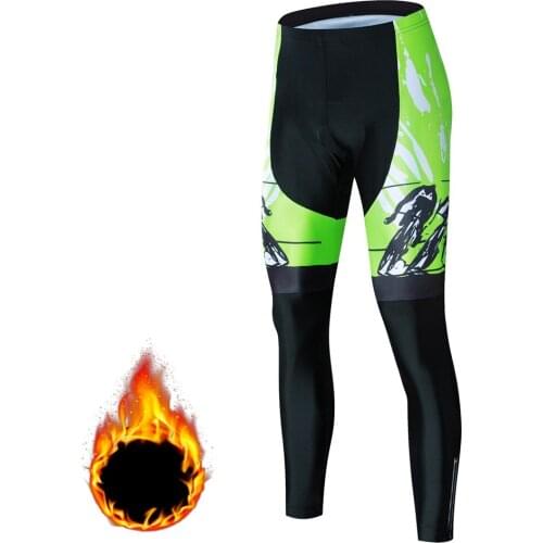 Men MILOTO Keep Warm Cycling Bib Trousers Winter Thermal Mountain Bike Pants Bicycle Tights Coolmax 5D Gel Pad Cycling Bib Pants