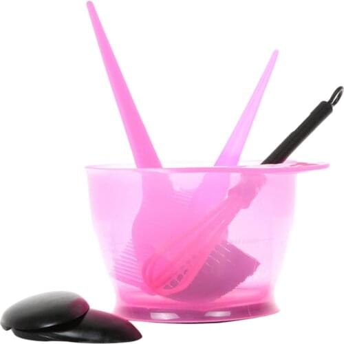 6Pcs Hair Coloring Brush Comb Graduated Bowl Waterproof Ear Cover Tools Kit