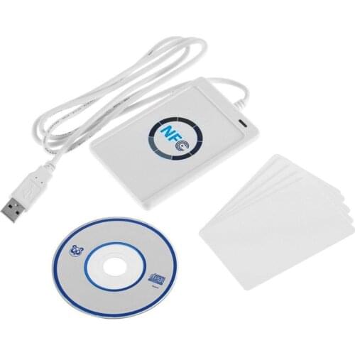 NFC RFID Contactless Smart Reader Writer Duplicator Writable Clone Software USB S50 13.56mhz + SDK+ 5pcs Mifare IC Card ACR122U