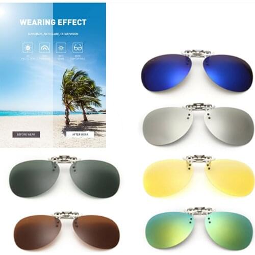 Toad Type Polarized Clip Sunglasses Uv 400 Protectionclip Myopia Glasses Clip Night Vision Goggles Clip External Hanging Unisex