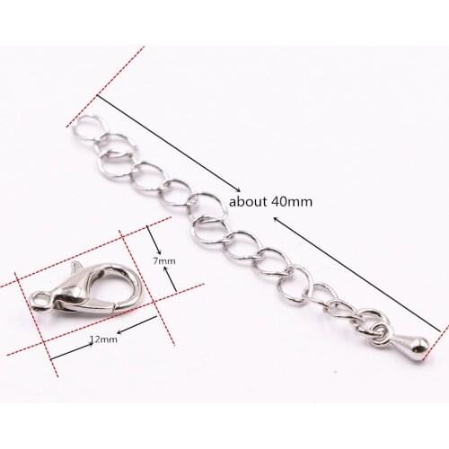 Wholesale 10pcs Metal Lobster Clasp Hook Silver-color Lobster Hooks Clasps For Jewelry Making Finding DIY Necklace Bracelet A540