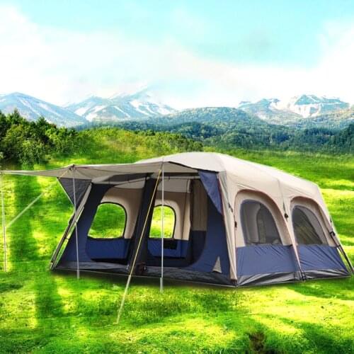 Alltel 460*360*215CM 6-10 People Use Two Bedroom One Living Tents Outdoor Camping Rainproof Multifunctional Tienda De Campaña