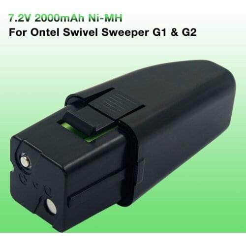2pcs/lot 7.2V 2000mAh NiMH Rechargeable Battery for Vacuum Cleaner Ontel Swivel Sweeper G1 & G2 Vacuum Parts