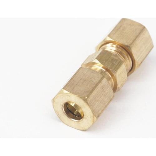 Fit 3/16" Tube OD Straight Compression Union Brass Pipe Fittings Connectors Adapters 229 PSI