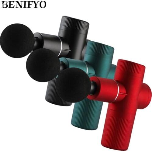Mini Portable Massage Gun 2021 USB Rechargeable Electric Muscle Relaxing Massager Fitness Equipment Pocket Therapy Fascia Gun
