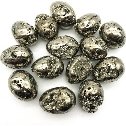 Drop shipping 1PC Natural Pyrite Egg Crystal Mineral Healing Crystals Gem Specimen Home Decor Natural Stones and crystals