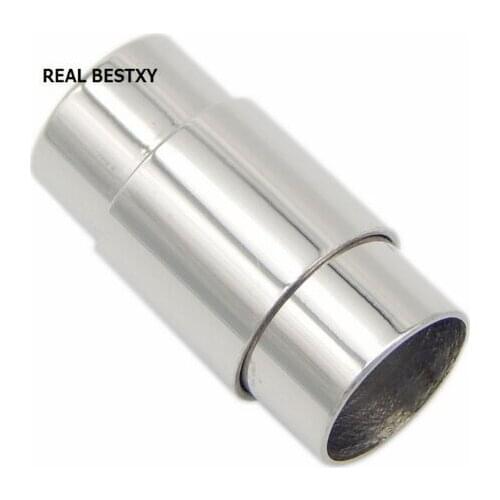 REAL BESTXY 10pcs/lot Stainless Steel Magnetic Clasps Stainless Steel Tube Jewelry Magnetic Clasp For Bracelet And Necklace