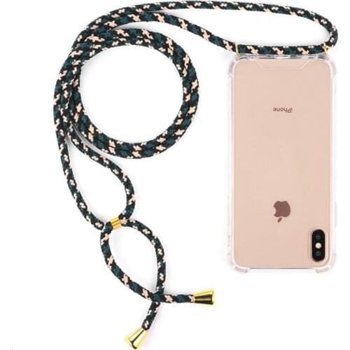 Luxury Transparent Phone Case Crossbody Necklace Cord Lanyards Rope For iPhone 12 Mini 6 6S 7 8 Plus X XR XS 11 Pro Max SE Cover
