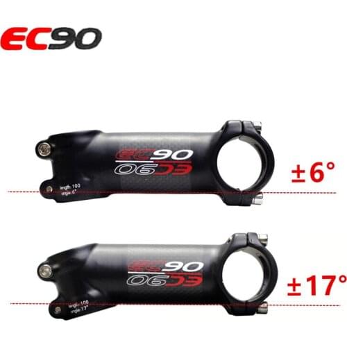 EC90 new aluminum alloy coated carbon fiber 3K woven cloth handlebar bicycle carbon fiber handle 28.6-31.8MM 6 degrees 17degrees