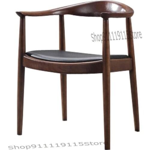 Nordic Solid Wood Dining Chair Leisure Chair Modern Simple Back Adult Desk Chair Armchair Kennedy Presidential Chair