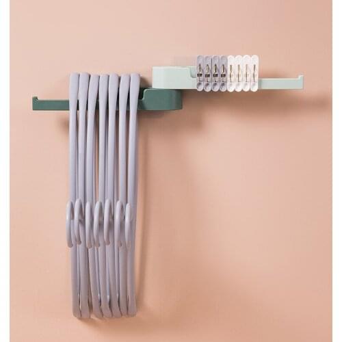 Foldable Collect Clothes Clips Hanger Clothes Drying Rack Multifunction Plastic Clothes Hangers Home Storage Hangers Organizer