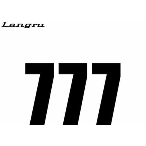 Langru Moda Divertida Corrida Numero 777 Etiqueta Do Carro Decalque Vinyl Car Accessories Jdm